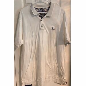 Robert Graham Cream Polo with Skull Detail